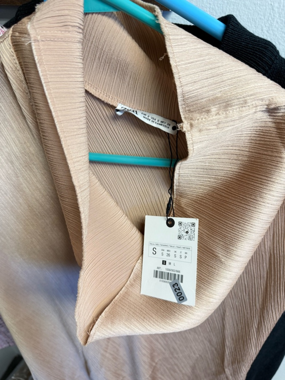 Zara Ribbed Sleeveless Dress in Light Beige